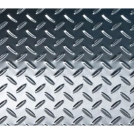 Лист рифлений нержавіючий 304 1,0 (1,0х2,0)  BA+PVC